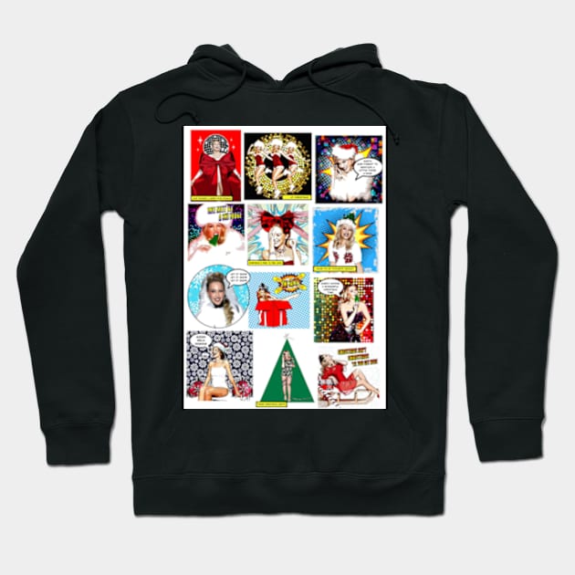 Kylie Minogue - Kylie Goes POW WOW Christmas Edition Hoodie by FashionGoesPop